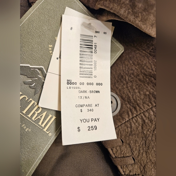 NWT - Pacific Trail Dark Brown Suede Jacket - Size 1X - Picture 7 of 9